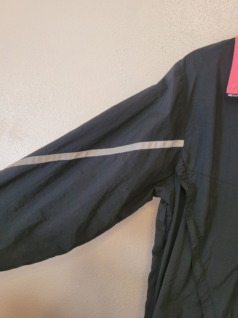 Vintage Nike Windbreaker Gray Tag 1/4 Zip Jacket Logo Color Block Pink Black XL - Picture 4 of 6